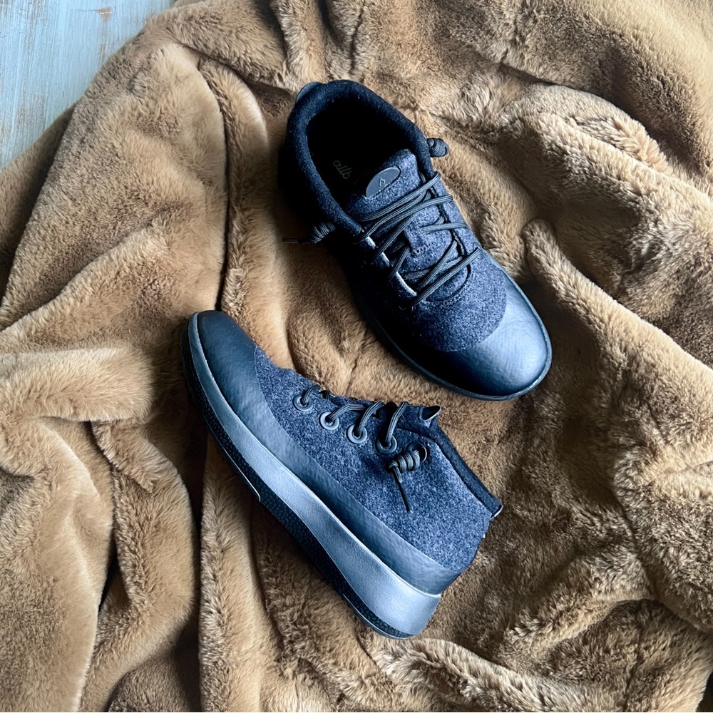 Allbirds Women’s 8 Mizzle Black Wool Water Repellent Hightop Sneakers